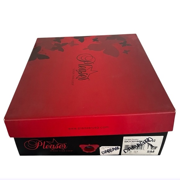 PLEASER SKY-301MR Mirrored Tile Platform Slide Sandals Size 5 FLAWED - Picture 11 of 13